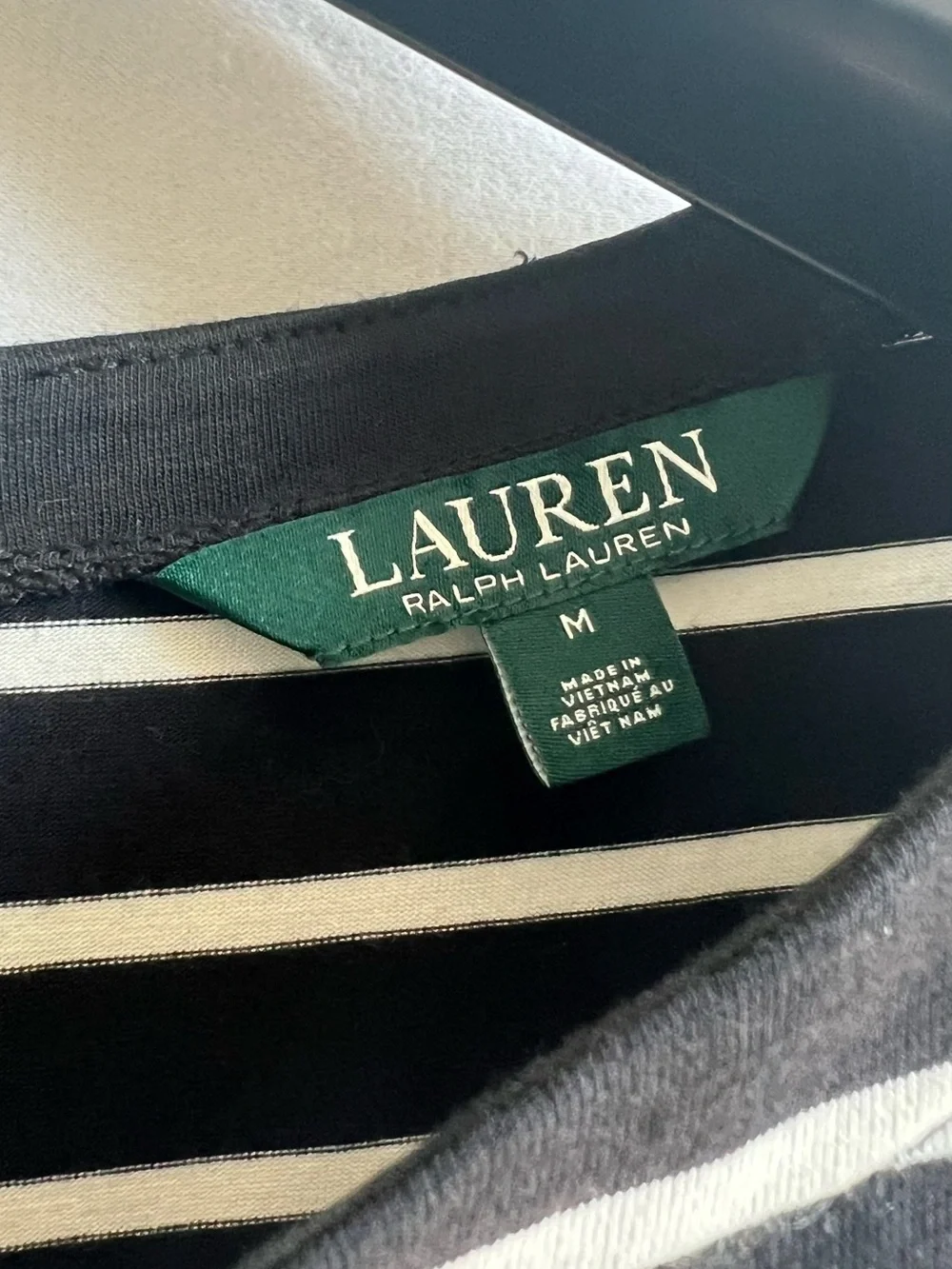 Ralph Lauren Black & White Striped Jumpsuit with Tie Waist